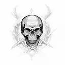 skull and bones tattoo design idea