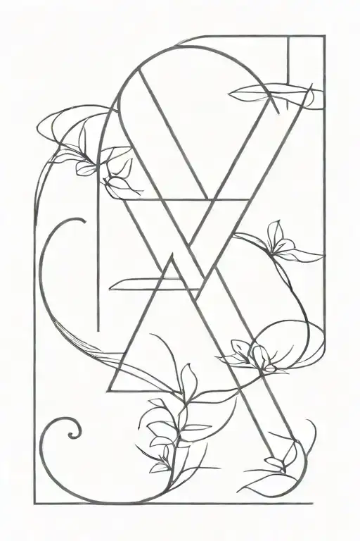 Letter M tattoo design idea