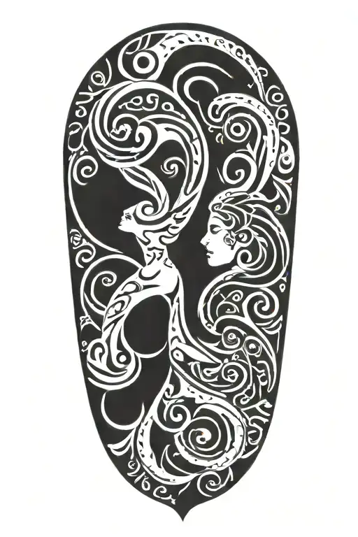 Eve and Lilith  tattoo design idea