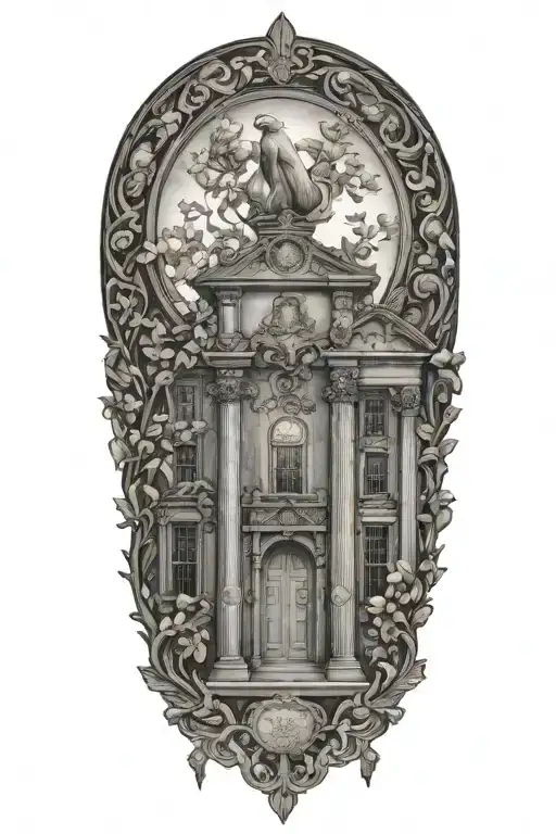 Smith College Grecourt Gate and Eve  tattoo design idea