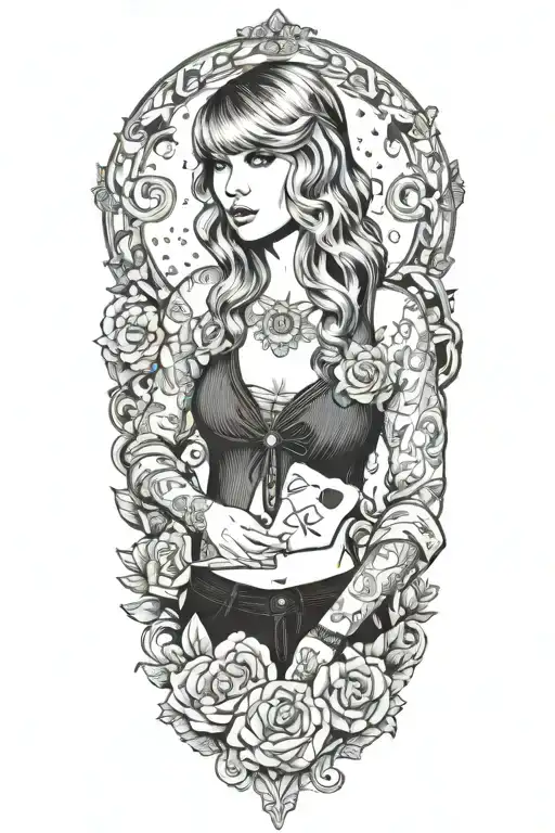 Taylor swift  song cardigan  tattoo design idea