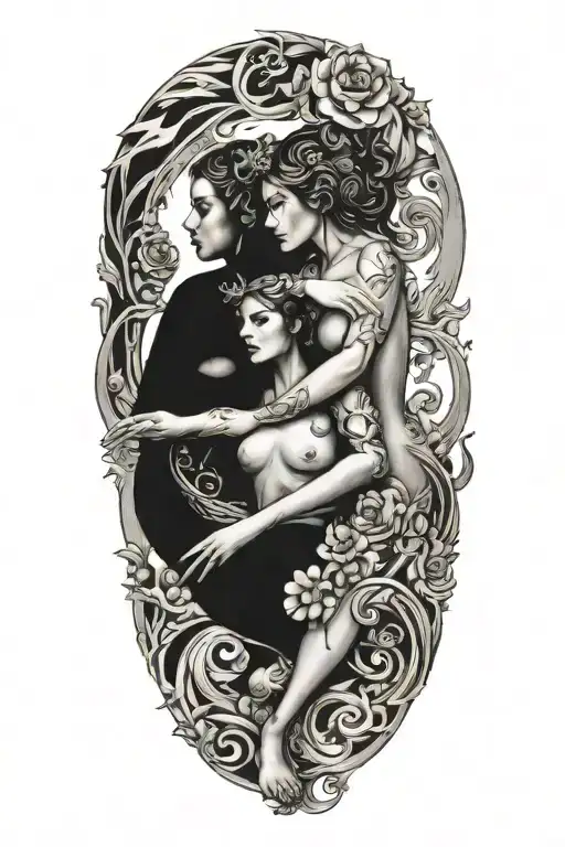 Eve and Lilith  tattoo design idea