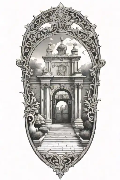 Smith College Grecourt Gate  tattoo design idea