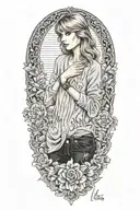 Taylor swift  song cardigan  tattoo design idea