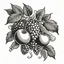 forbidden fruit tattoo design idea
