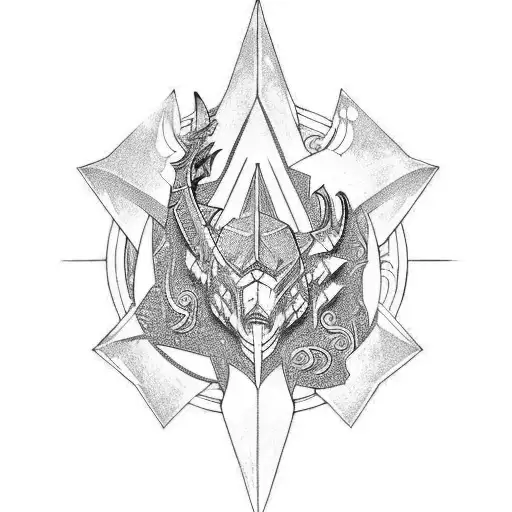 skyrim artwork tattoo design idea