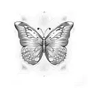 Butterfly old school tattoo design idea
