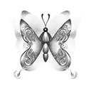 Butterfly old school tattoo design idea