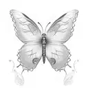 Butterfly old school tattoo design idea