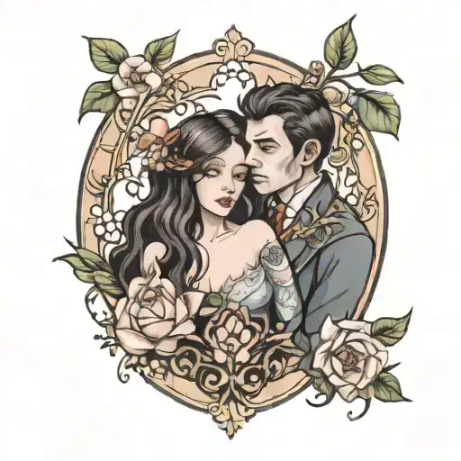 Ophelia and Quentin tattoo design idea