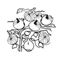 fig tree , damru tattoo design idea