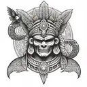 Mayan God of death tattoo design idea