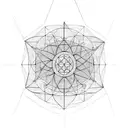 mathematical geometry tattoo design idea