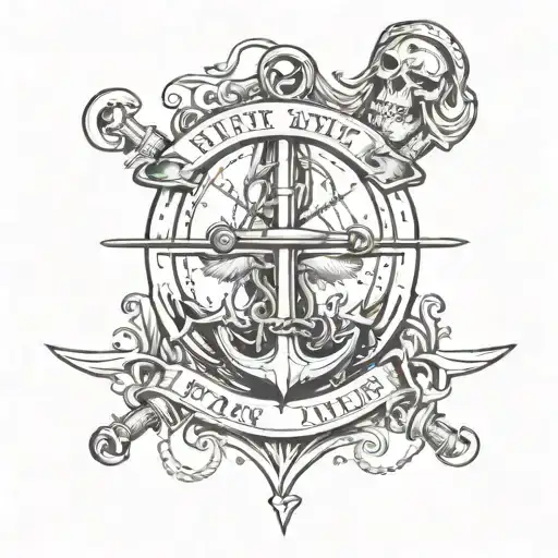 Pirate, anchor tattoo tattoo design idea