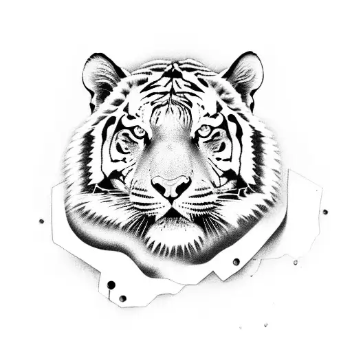 tiger body chinese zodiac  tattoo design idea