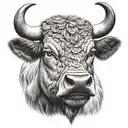 Moldovan bull face tattoo design idea
