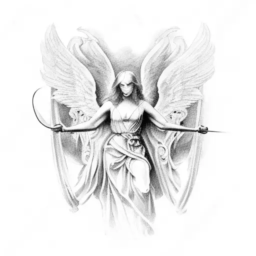 renaissance angels tattoo design idea