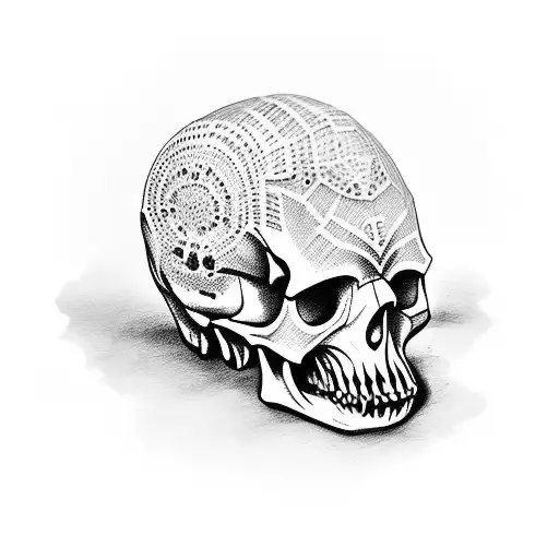 Hamlet skull nut universe  tattoo design idea