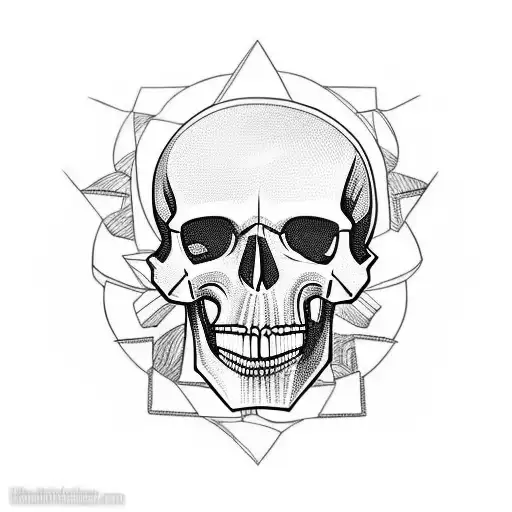 Hamlet skull in a nutshell  tattoo design idea