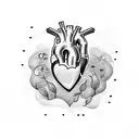 Crying Heart tattoo design idea