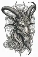 baphomet figure tattoo design idea