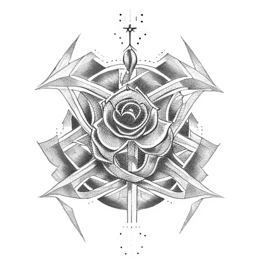 A tattoo that represents the client's passion for music and their grandmother's religious beliefs tattoo design idea