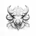 buffalo, libra tattoo design idea