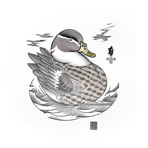 duck  knife tattoo design idea
