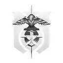 goose knife tattoo design idea