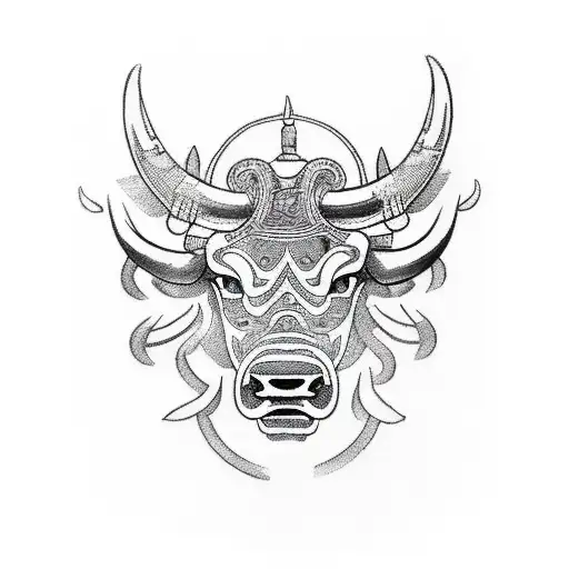 bull logo simply Taurus  tattoo design idea