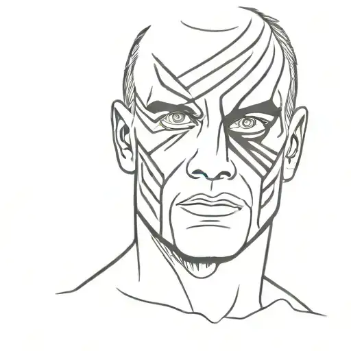 the face paint of Pro Wrestler Sting tattoo design idea