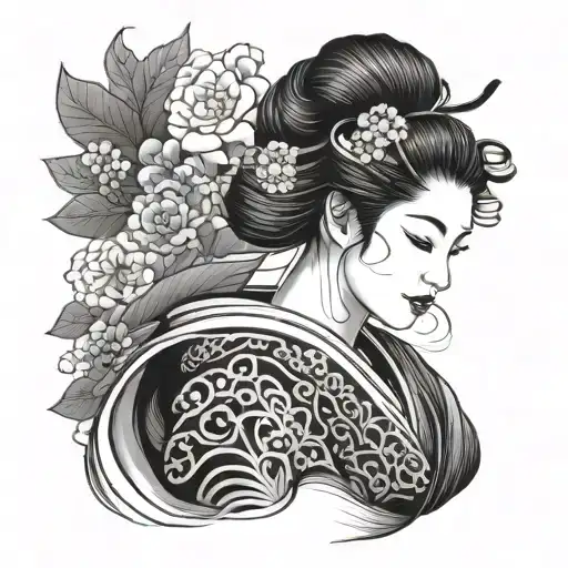 Geisha tattoo design idea