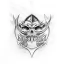 espada con corona  tattoo design idea