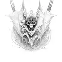 espada con corona  tattoo design idea