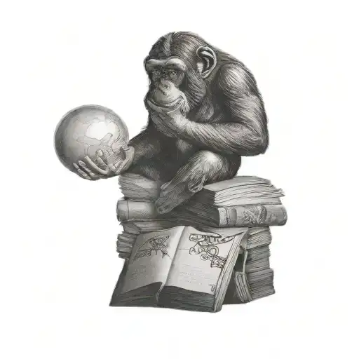 a chimpanzee tattoo design idea