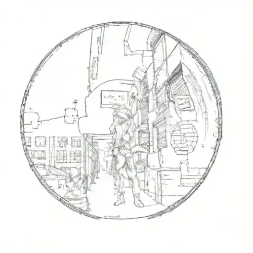 david bowie Ziggy Stardust cover on vinyl record tattoo design idea