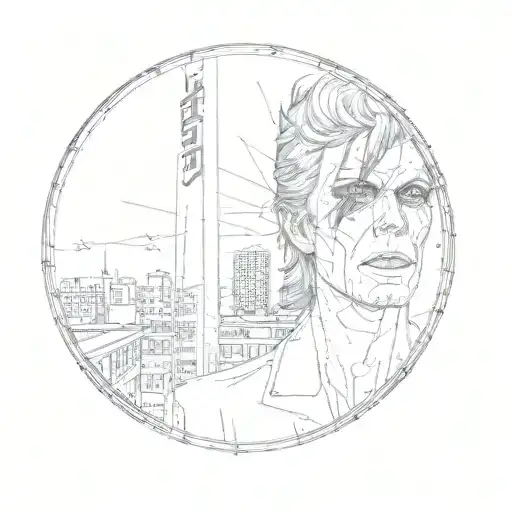 david bowie Ziggy Stardust vinyl record tattoo design idea