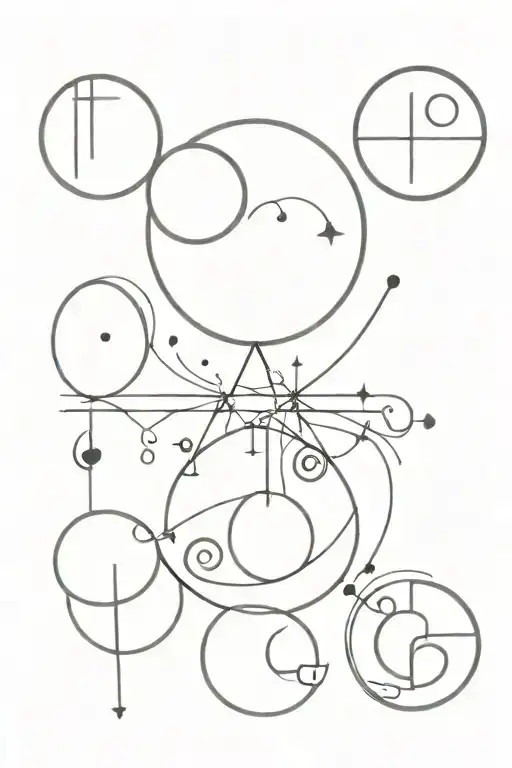 fire brand + triple moon phases + skeleton key symbolizing the power tattoo design idea
