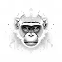 a monkey on bicycle  tattoo design idea