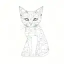 a cat tattoo design idea