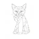 a cat tattoo design idea