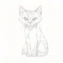 a cat tattoo design idea