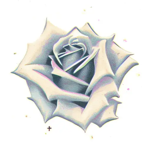 Rose and money tattoo design idea
