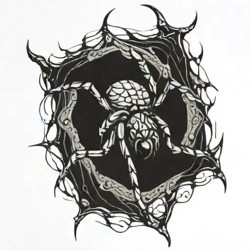 spider with a crying eye as the abdomen  tattoo design idea