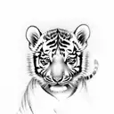 tiger cub tattoo design idea