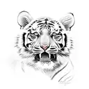 tiger cub tattoo design idea