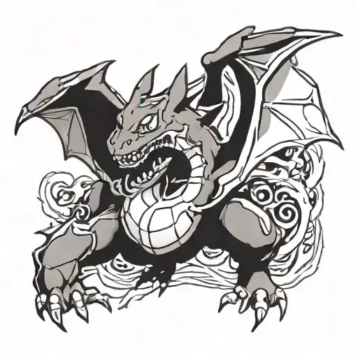 charizard tattoo design idea