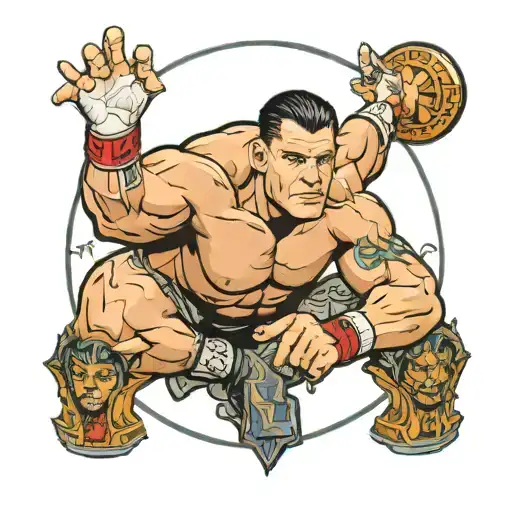 John Cena wwe tattoo design idea