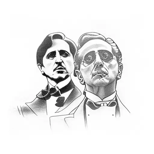 A scene from the godfather movie tattoo design idea