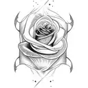  full arm sleeve tattoo including a bull and a rose on the elbow  tattoo design idea